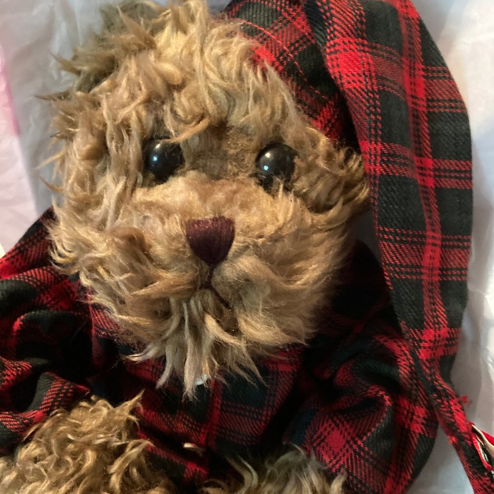 BOY BEAR IN HIS PAJAMAS CUTE WITH BUNNY SHOES NEW